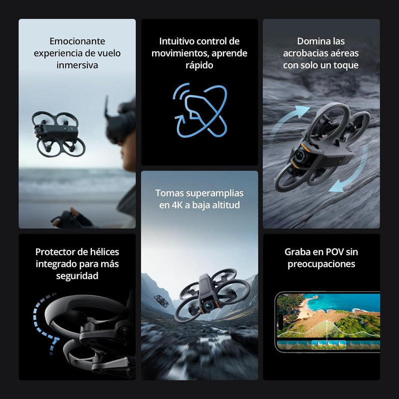 Dji Pack Avata 2 Vuela Más Dron Fpv 4k 1 Batería Goggles 3