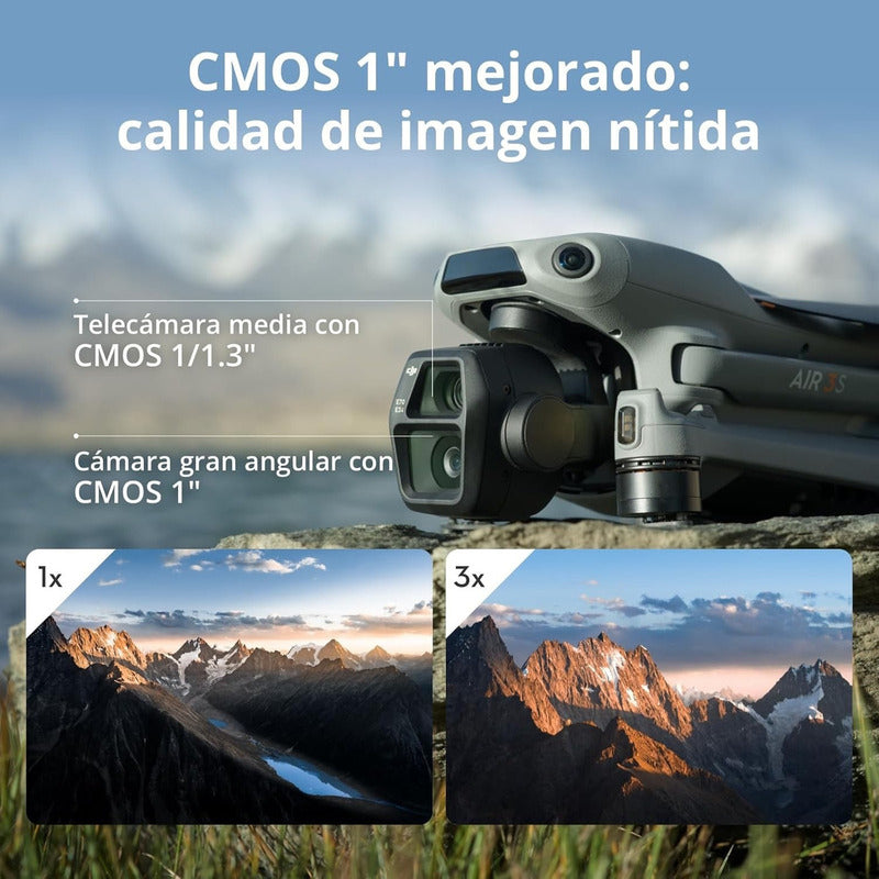 Dji Air 3s Pack Vuela Más (rc-n3) Dron Hdr 4k 3 Baterías