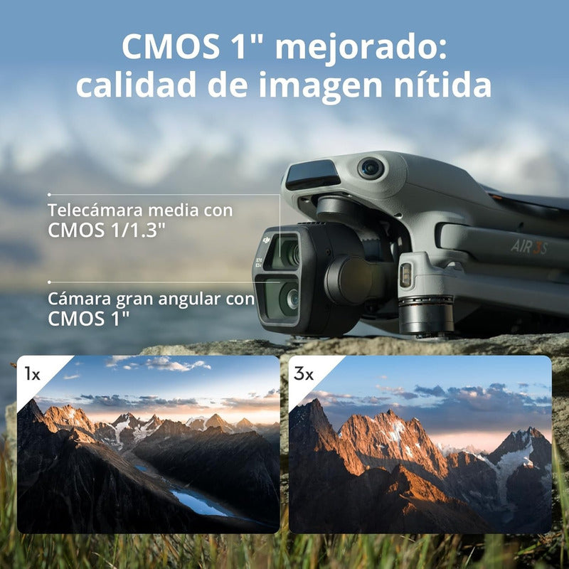 Pack Dji Air 3s Vuela Más (rc 2) Dron 4k 3 Baterías