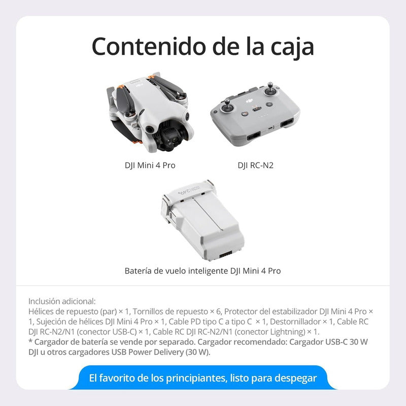 Dji Mini 4 Pro Rc-n2 Dron Plegable Cámara 4k 1 Batería